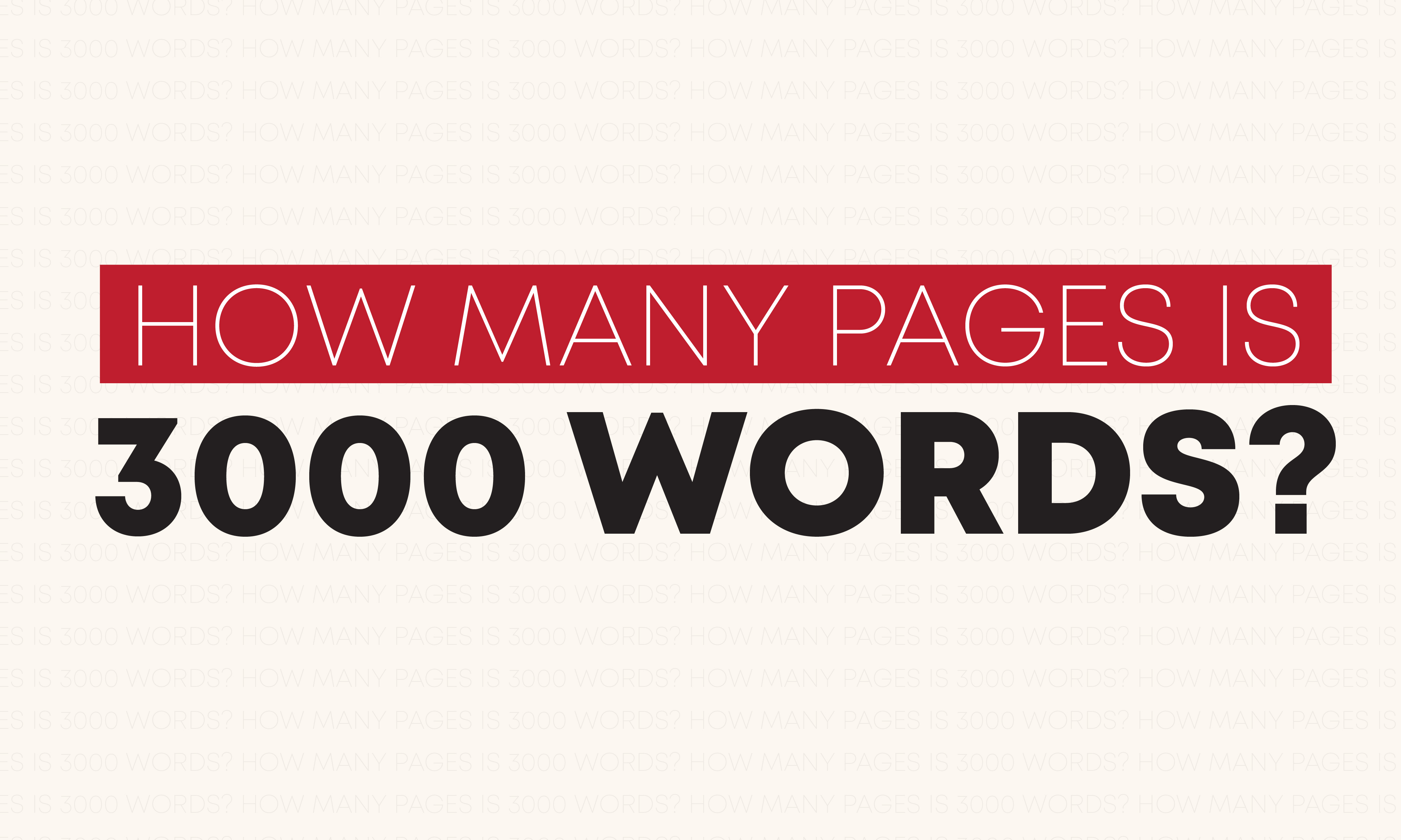 how many typed pages is 3000 words