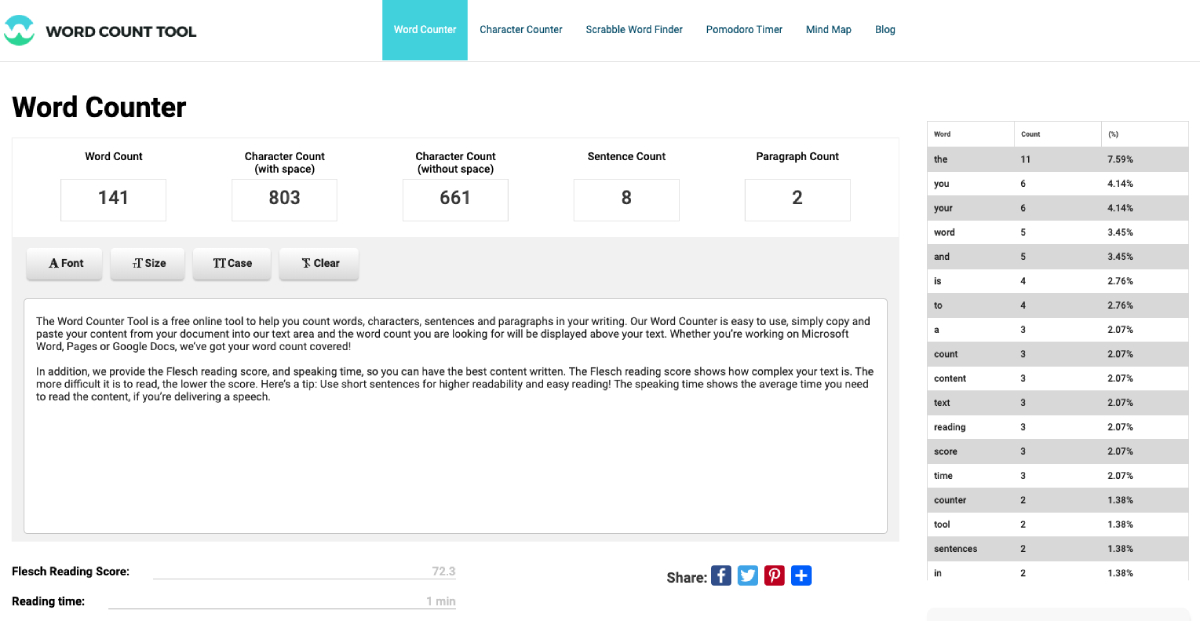 Word Counter Word Count Tool