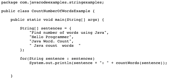 Java code