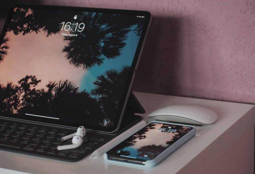 apple products on table