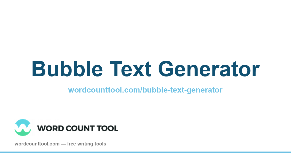 Bubble Text Generator | Circled ⓗⓔⓛⓛⓞ Letters for Social Media