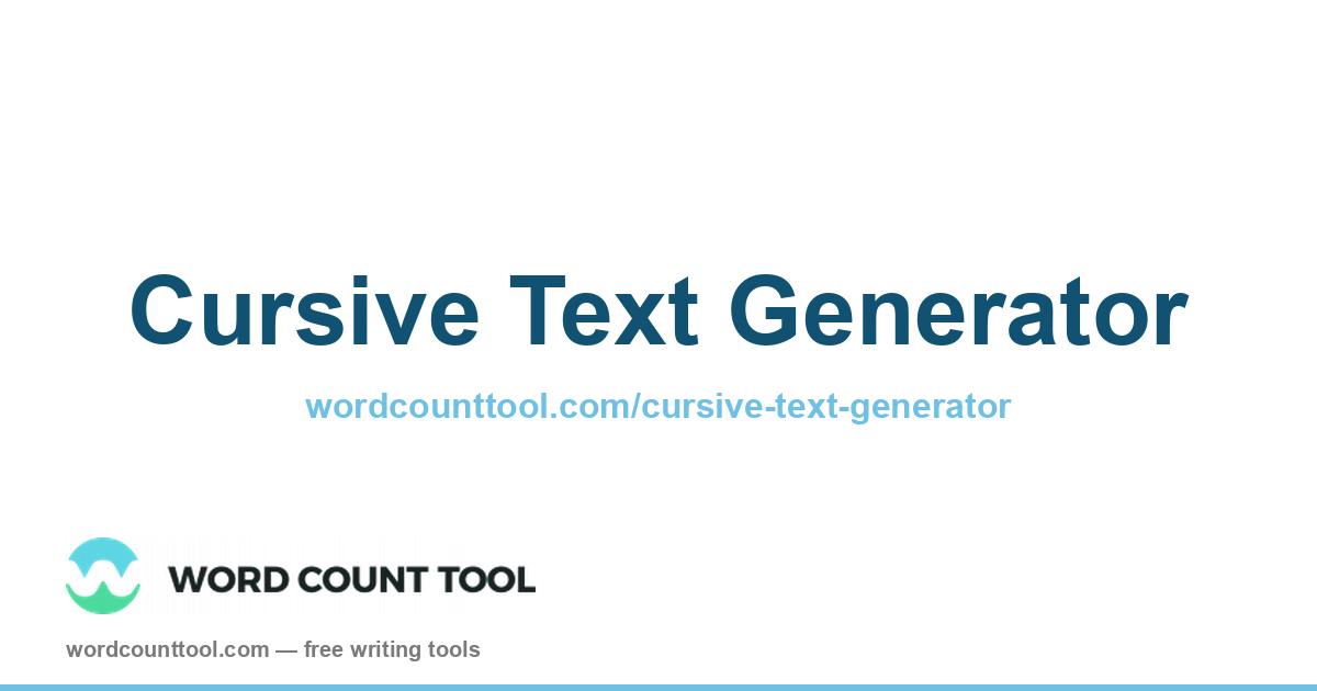 Cursive Text Generator | Fancy 𝓒𝓾𝓻𝓼𝓲𝓿𝓮 Letters for Bios & Posts