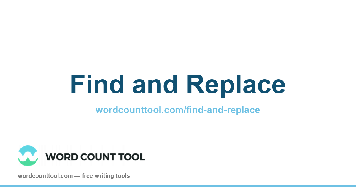 Find and Replace Text | Free Online Search and Replace