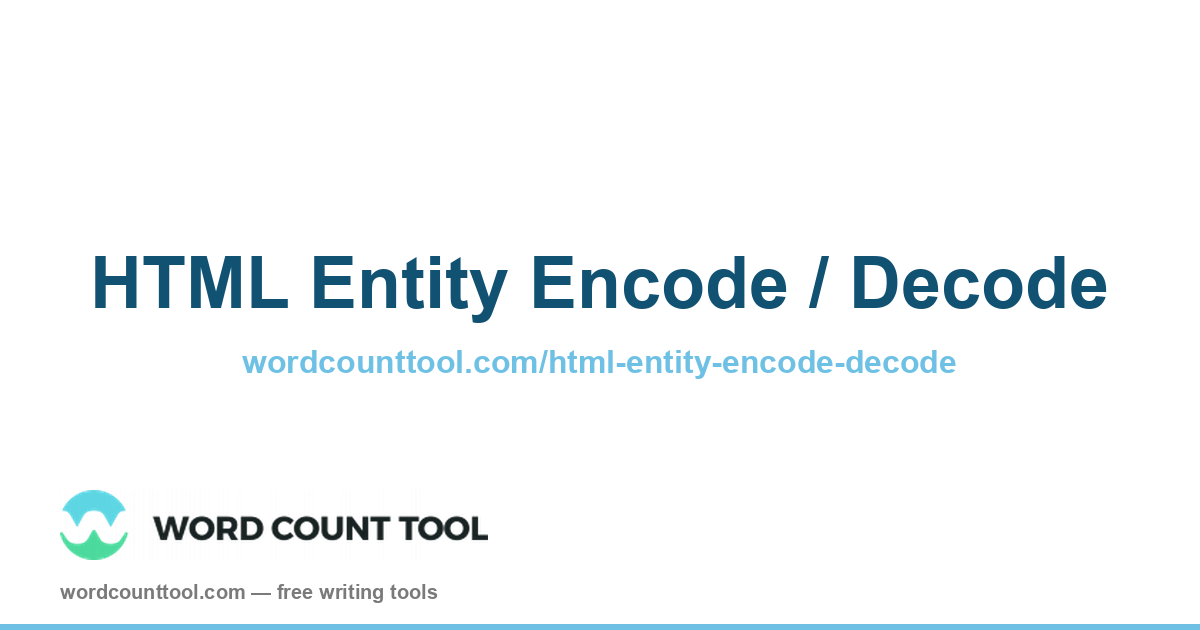 HTML Entity Encoder and Decoder | Escape & Unescape HTML