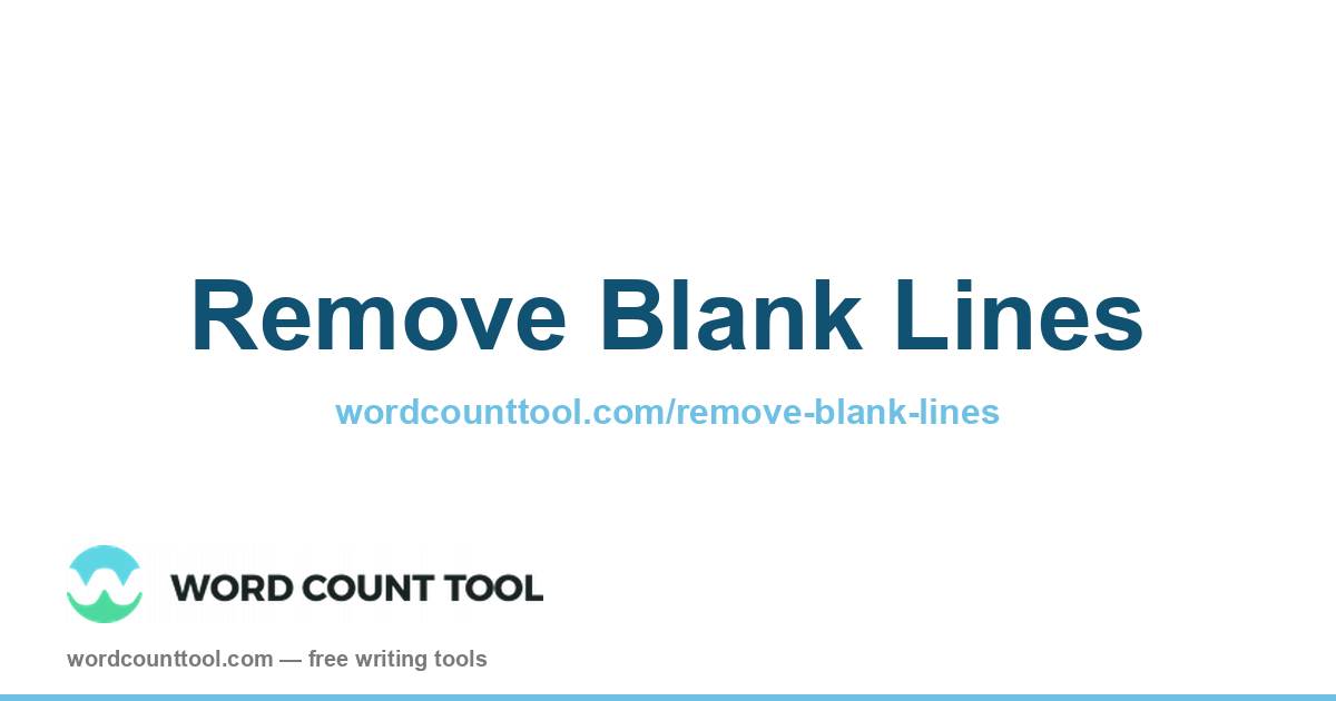 Remove Blank Lines | Strip Empty Lines from Text