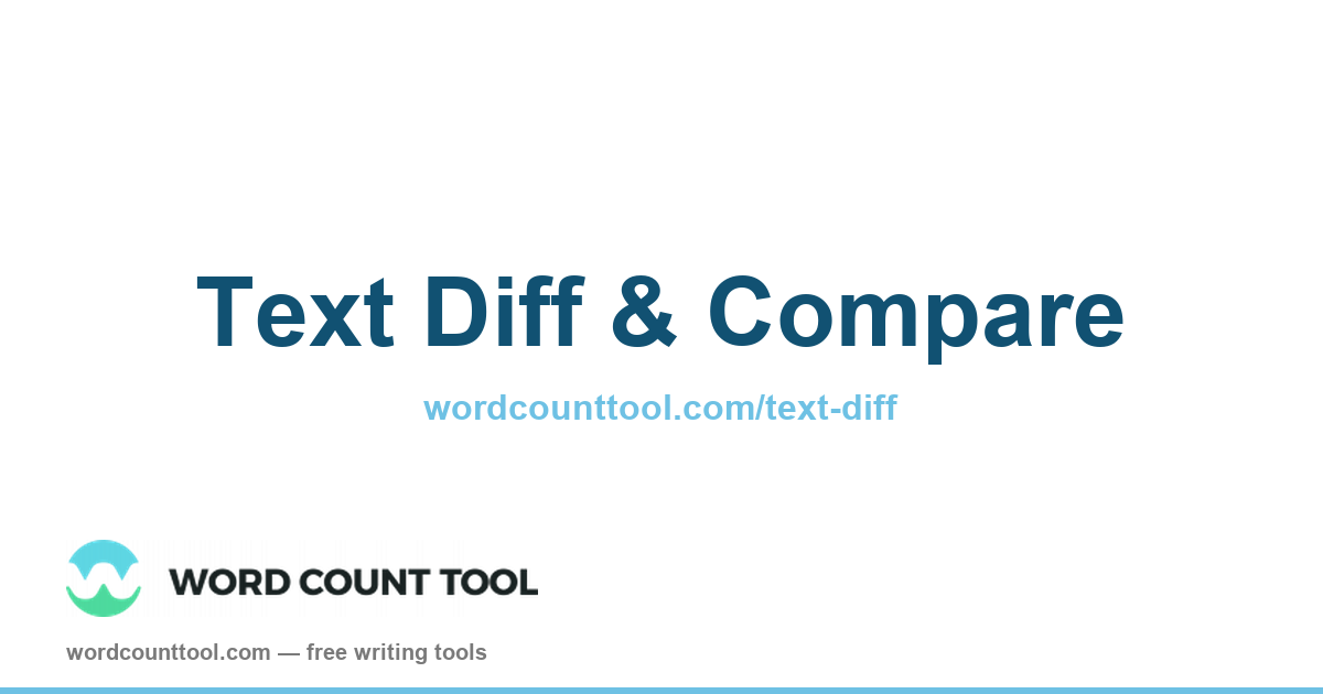 Text Diff & Compare | Word Count Tool
